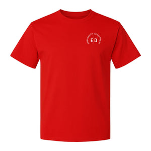 Emergency Department Nurse T-Shirt, Small Left Chest ED Design for ER Staff