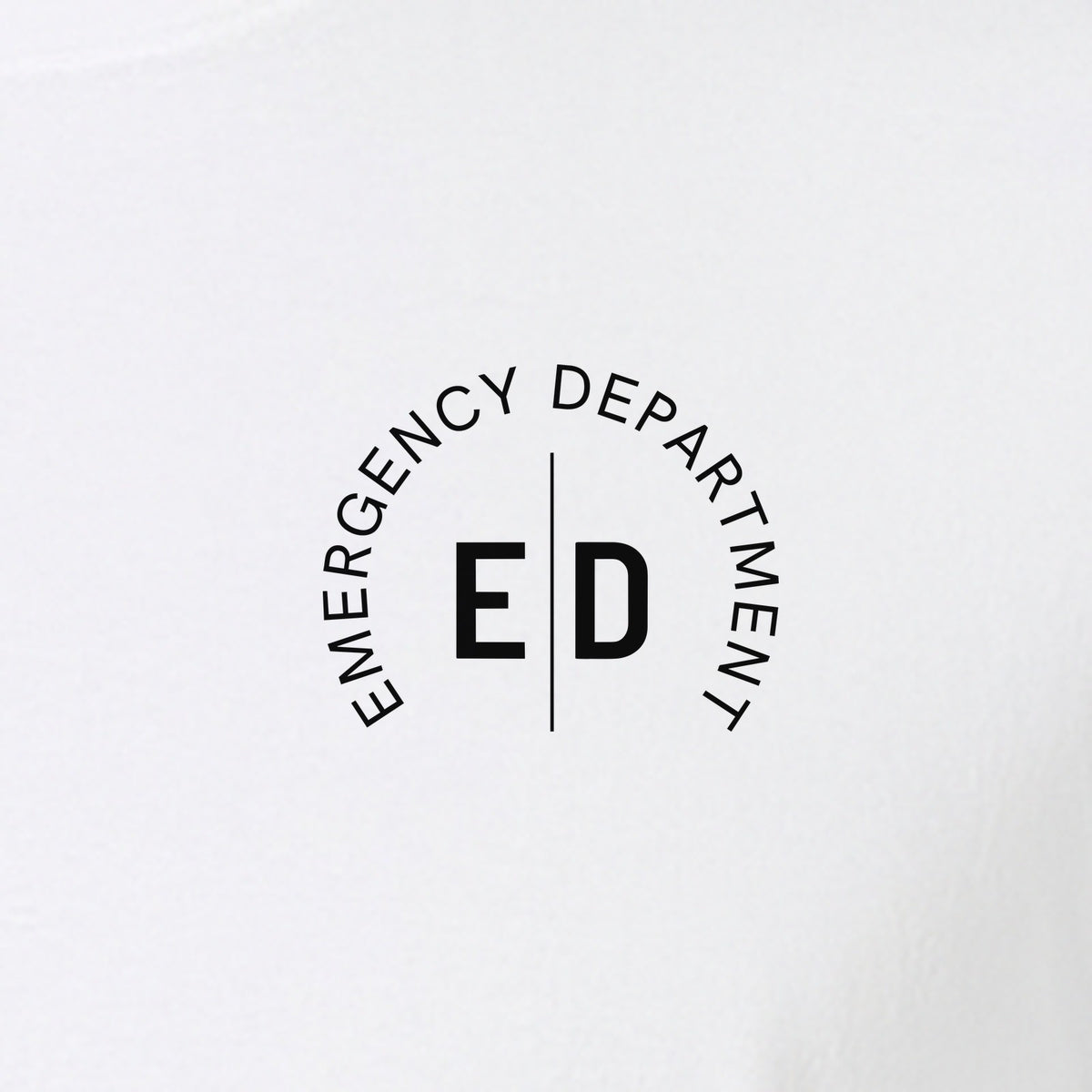 Emergency Department Nurse T-Shirt, Small Left Chest ED Design for ER Staff