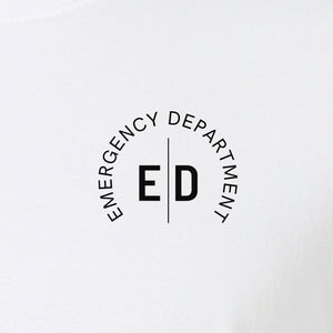 Emergency Department Nurse T-Shirt, Small Left Chest ED Design for ER Staff