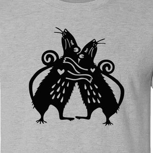 Rat T-Shirt, Hugging Rodent Illustration for Animal Lovers and Pocket Pet Owners