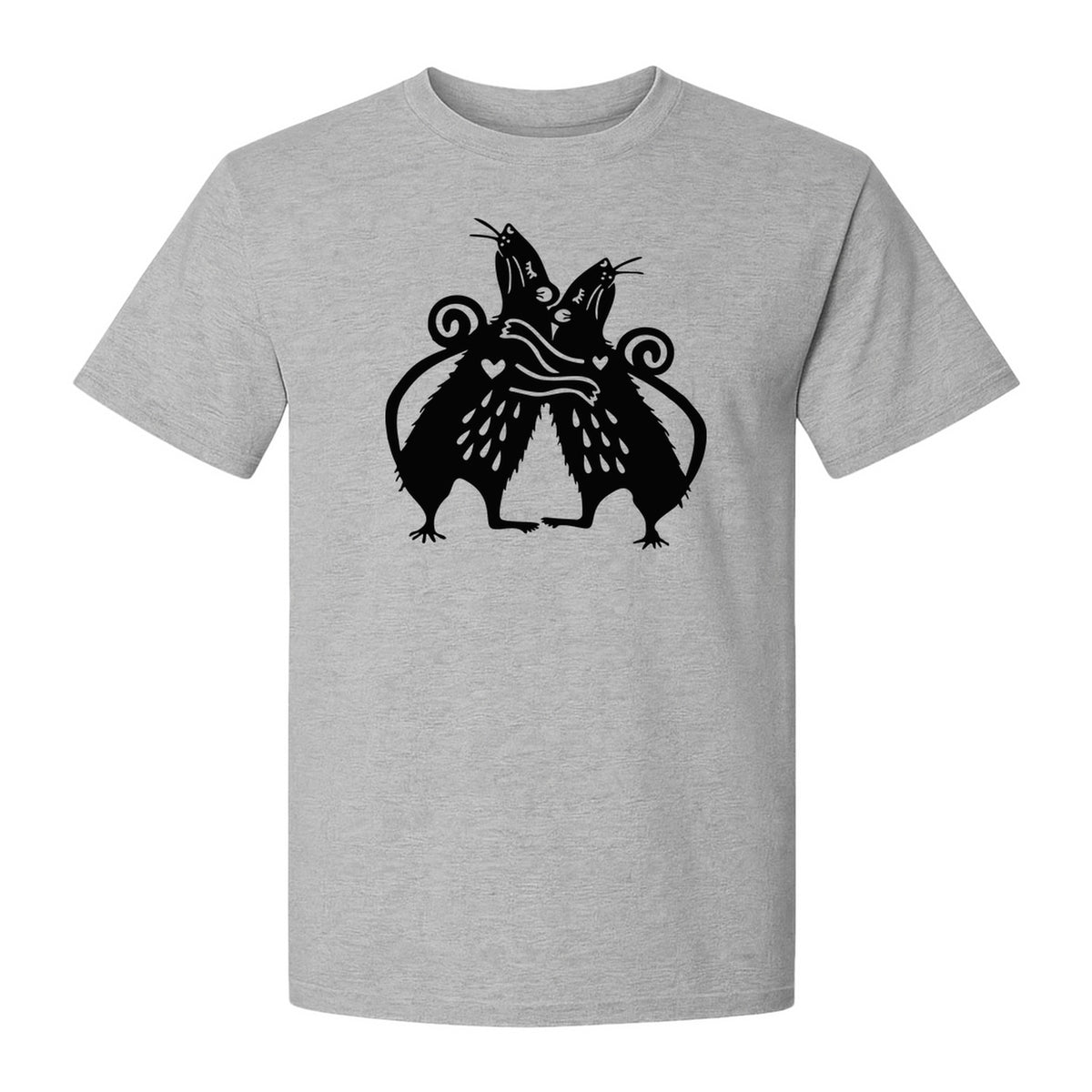 Rat T-Shirt, Hugging Rodent Illustration for Animal Lovers and Pocket Pet Owners