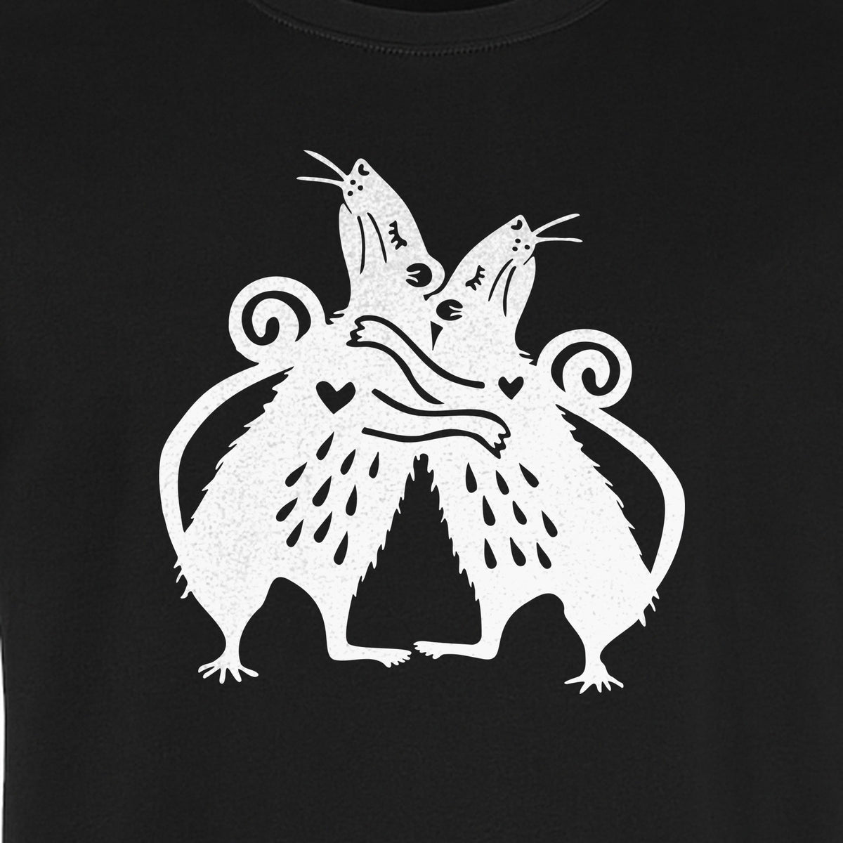 Rat T-Shirt, Hugging Rodent Illustration for Animal Lovers and Pocket Pet Owners