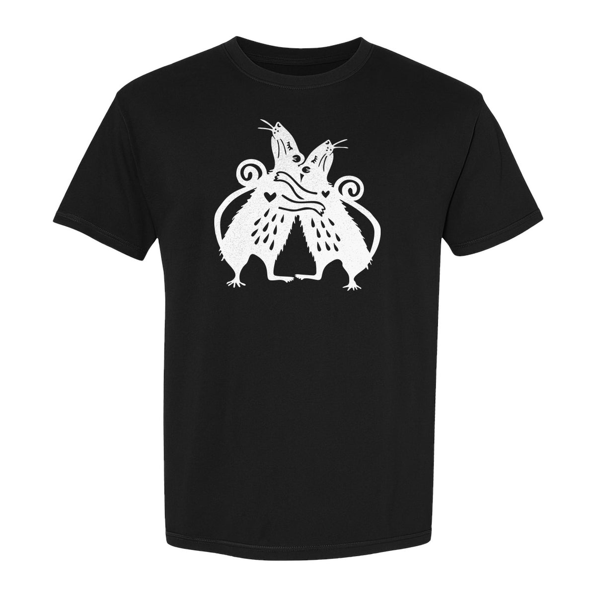 Rat T-Shirt, Hugging Rodent Illustration for Animal Lovers and Pocket Pet Owners