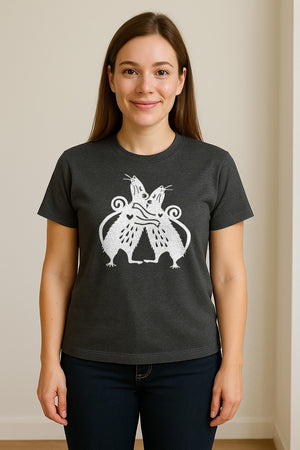 Rat T-Shirt, Hugging Rodent Illustration for Animal Lovers and Pocket Pet Owners