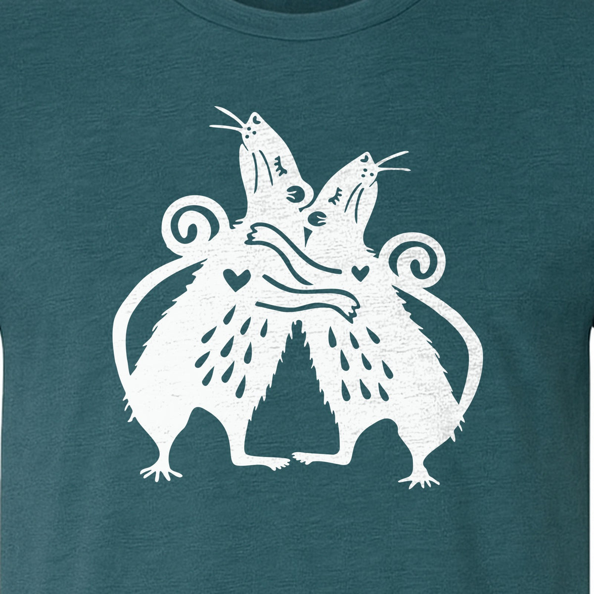Rat T-Shirt, Hugging Rodent Illustration for Animal Lovers and Pocket Pet Owners