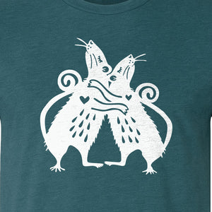 Rat T-Shirt, Hugging Rodent Illustration for Animal Lovers and Pocket Pet Owners