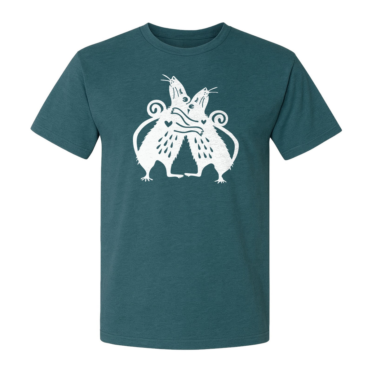 Rat T-Shirt, Hugging Rodent Illustration for Animal Lovers and Pocket Pet Owners