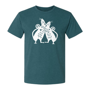 Rat T-Shirt, Hugging Rodent Illustration for Animal Lovers and Pocket Pet Owners
