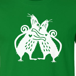 Rat T-Shirt, Hugging Rodent Illustration for Animal Lovers and Pocket Pet Owners