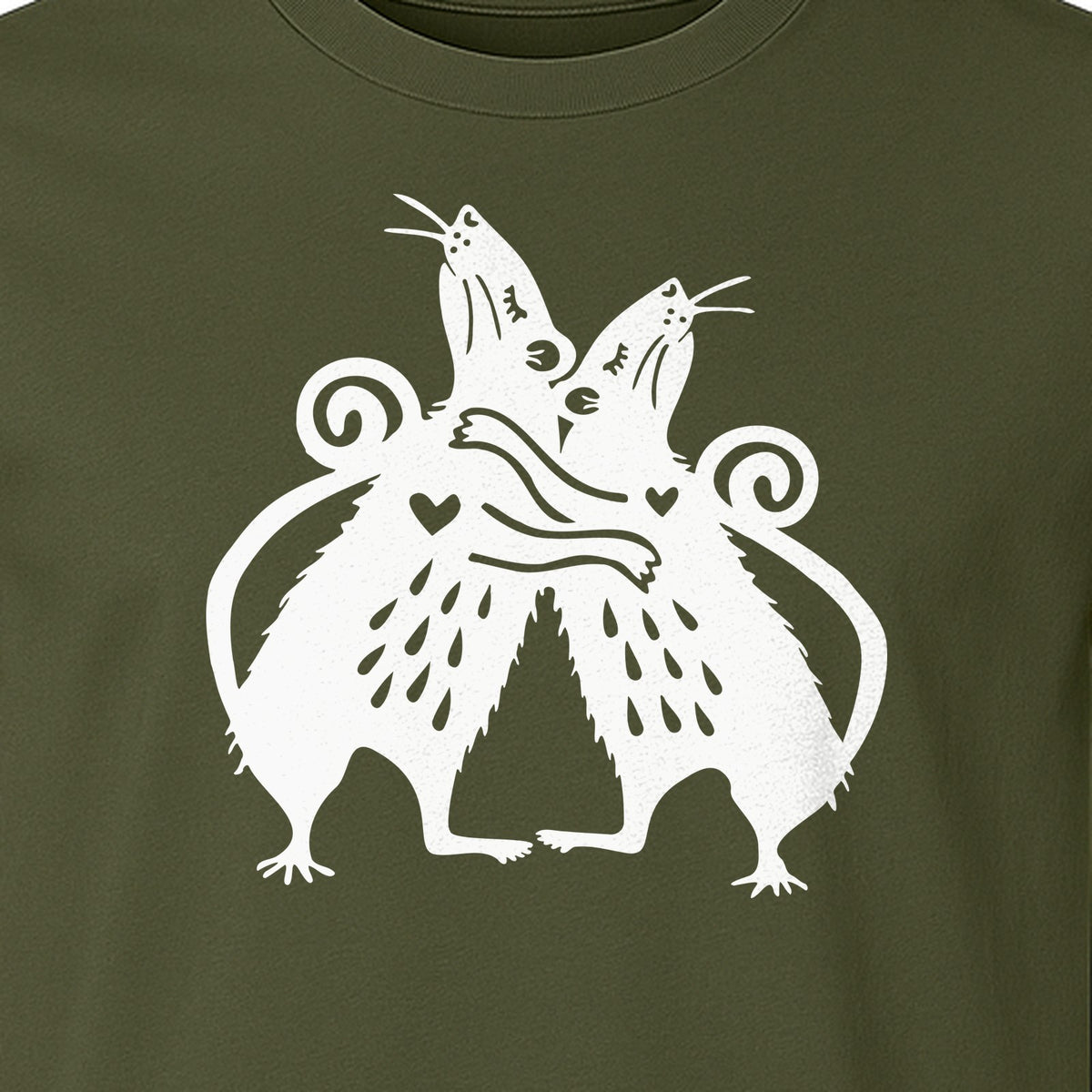 Rat T-Shirt, Hugging Rodent Illustration for Animal Lovers and Pocket Pet Owners