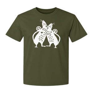Rat T-Shirt, Hugging Rodent Illustration for Animal Lovers and Pocket Pet Owners