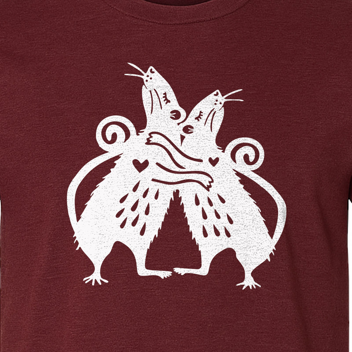 Rat T-Shirt, Hugging Rodent Illustration for Animal Lovers and Pocket Pet Owners