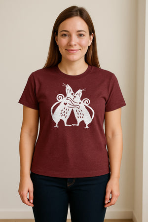 Rat T-Shirt, Hugging Rodent Illustration for Animal Lovers and Pocket Pet Owners