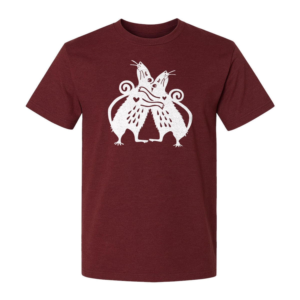 Rat T-Shirt, Hugging Rodent Illustration for Animal Lovers and Pocket Pet Owners