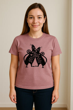 Rat T-Shirt, Hugging Rodent Illustration for Animal Lovers and Pocket Pet Owners