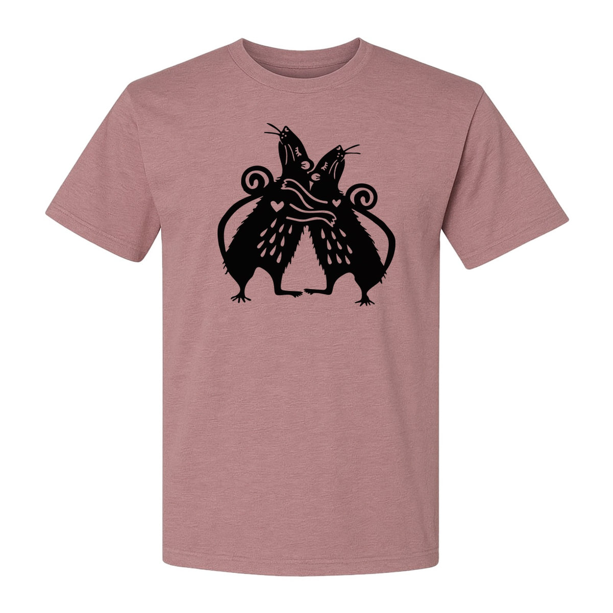Rat T-Shirt, Hugging Rodent Illustration for Animal Lovers and Pocket Pet Owners