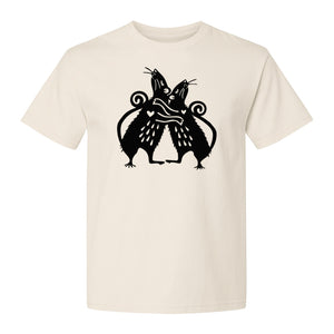 Rat T-Shirt, Hugging Rodent Illustration for Animal Lovers and Pocket Pet Owners