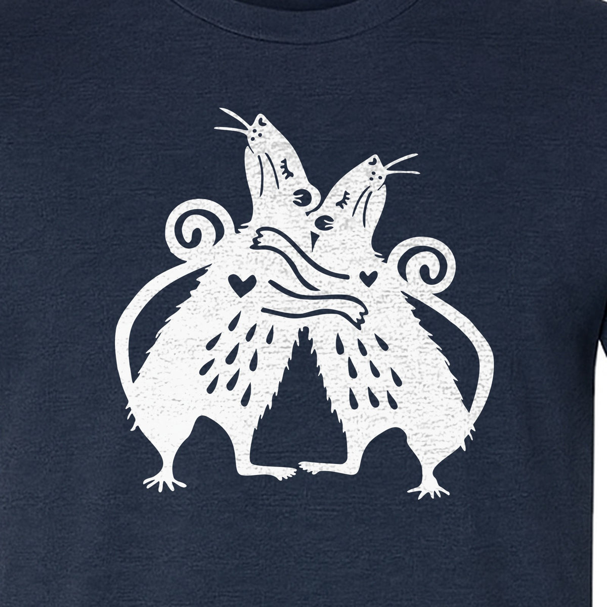 Rat T-Shirt, Hugging Rodent Illustration for Animal Lovers and Pocket Pet Owners