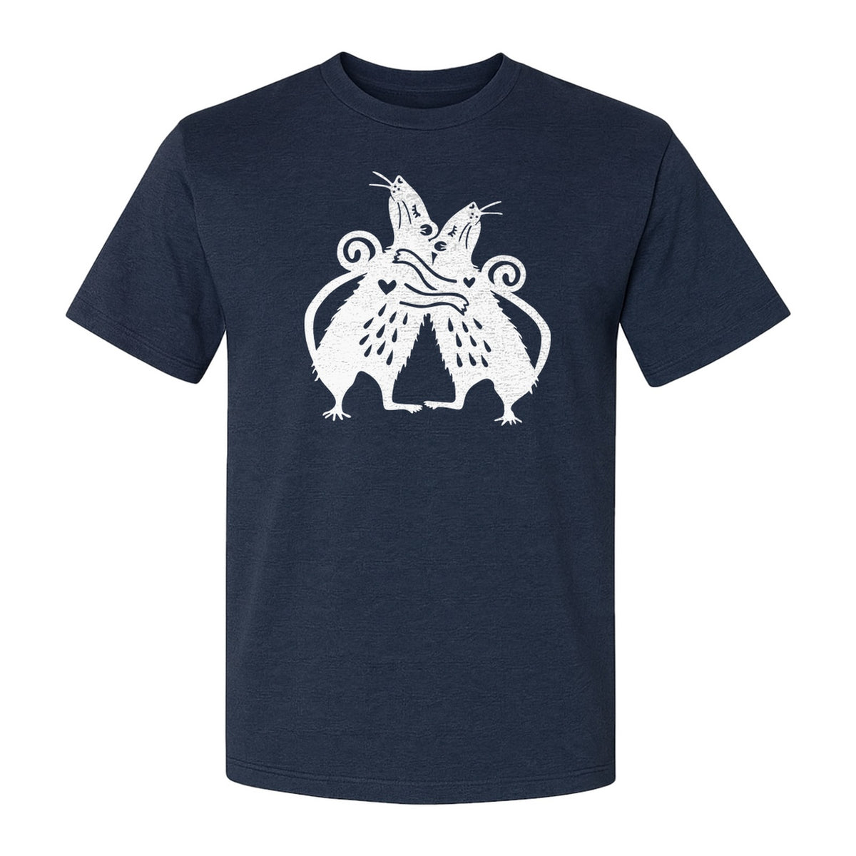 Rat T-Shirt, Hugging Rodent Illustration for Animal Lovers and Pocket Pet Owners
