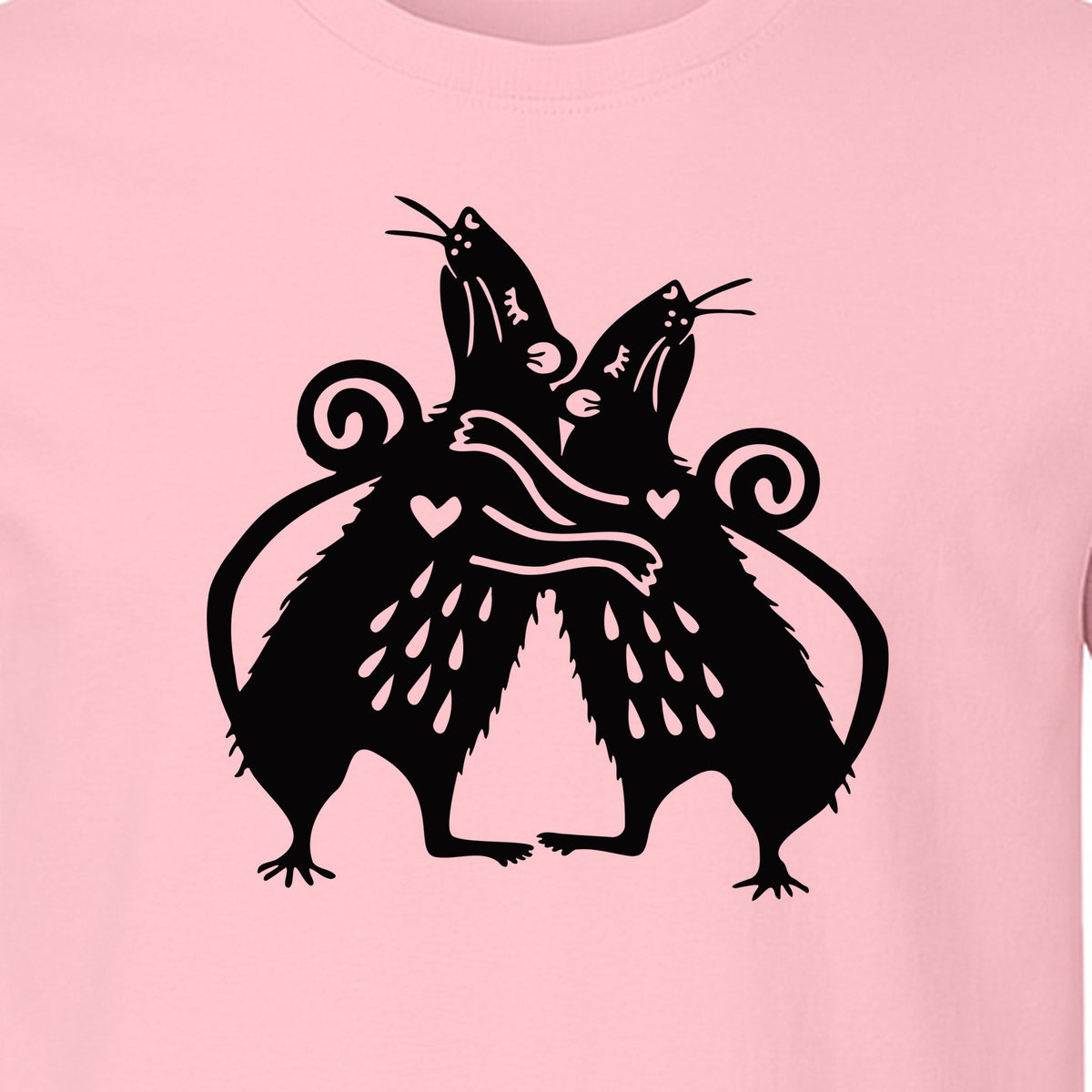 Rat T-Shirt, Hugging Rodent Illustration for Animal Lovers and Pocket Pet Owners