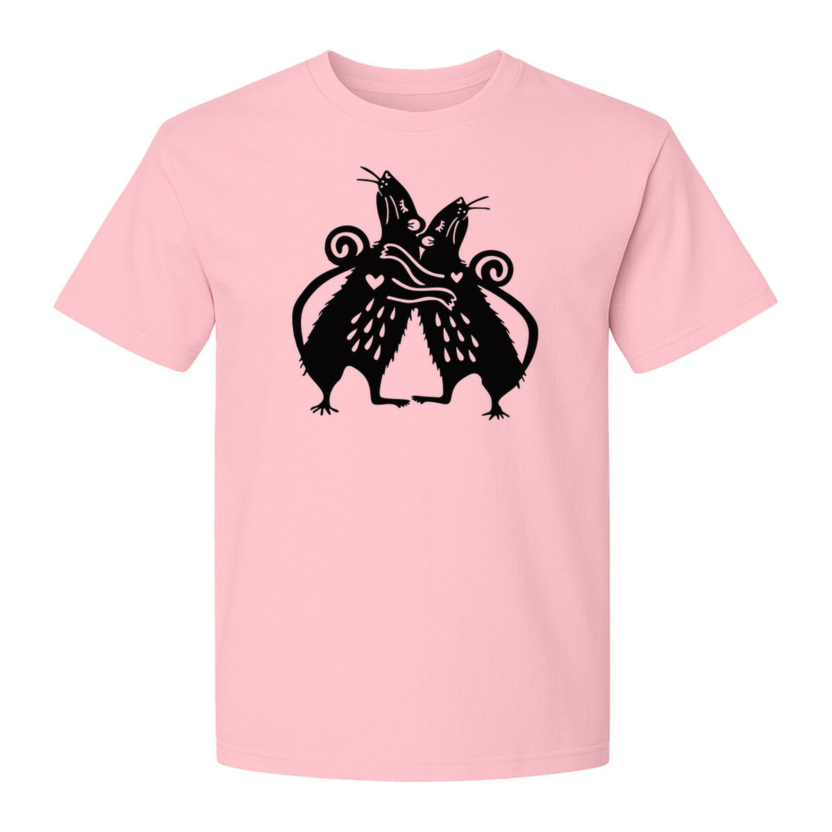 Rat T-Shirt, Hugging Rodent Illustration for Animal Lovers and Pocket Pet Owners
