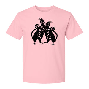 Rat T-Shirt, Hugging Rodent Illustration for Animal Lovers and Pocket Pet Owners