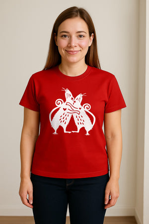 Rat T-Shirt, Hugging Rodent Illustration for Animal Lovers and Pocket Pet Owners