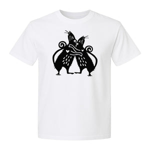 Rat T-Shirt, Hugging Rodent Illustration for Animal Lovers and Pocket Pet Owners