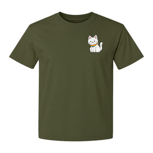 Cat T-Shirt, Rainbow Collar Pocket Design for Pride Celebrations and Everyday Wear