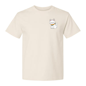 Cat T-Shirt, Rainbow Collar Pocket Design for Pride Celebrations and Everyday Wear
