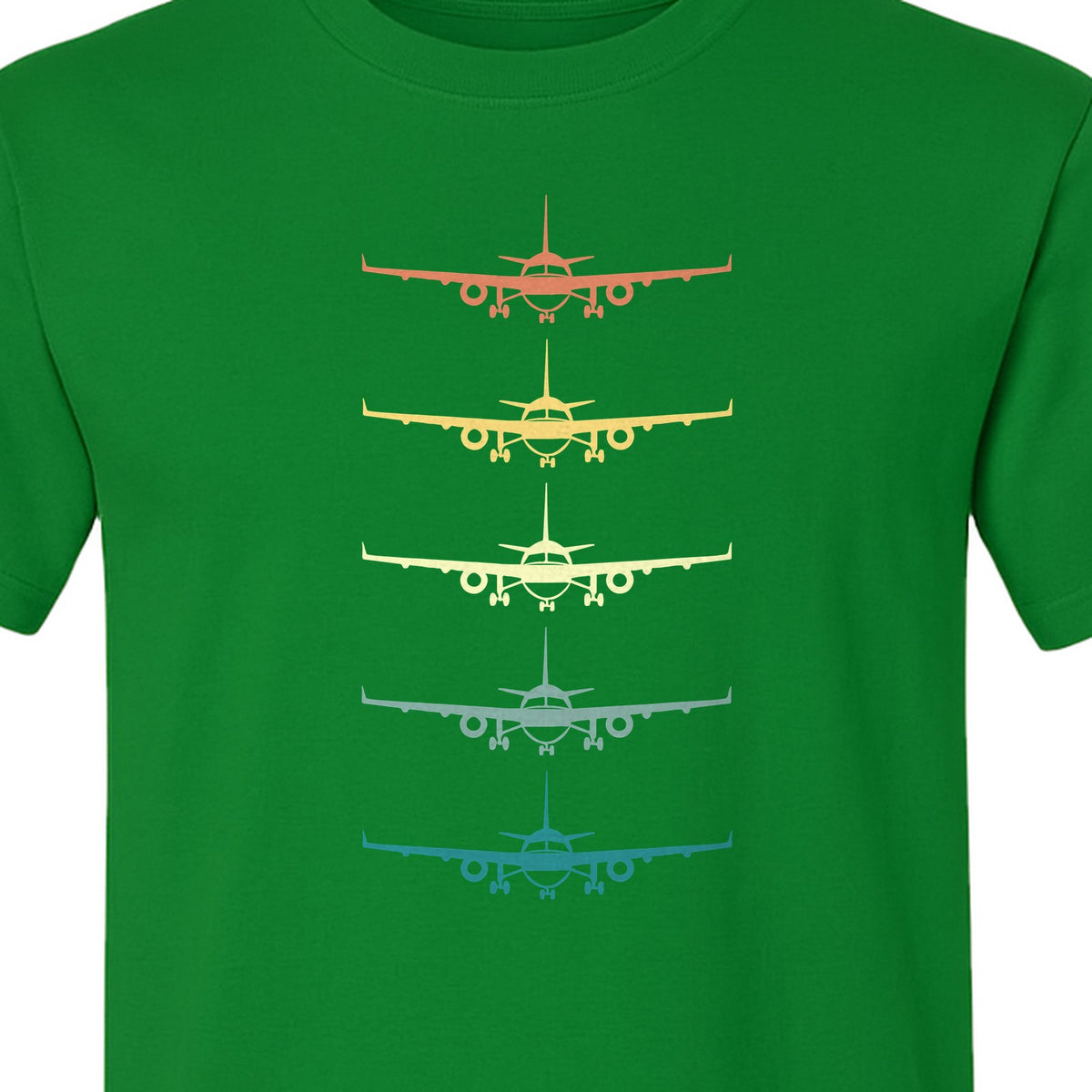 Airplane T-Shirt, Retro Stacked Aircraft Design for Pilots, Aviation Fans and Travelers