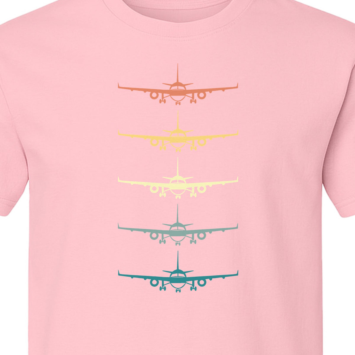 Airplane T-Shirt, Retro Stacked Aircraft Design for Pilots, Aviation Fans and Travelers