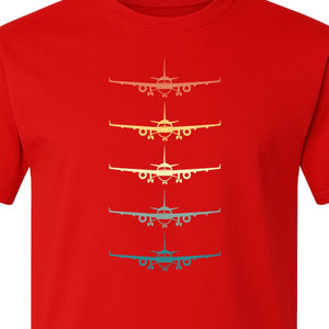 Airplane T-Shirt, Retro Stacked Aircraft Design for Pilots, Aviation Fans and Travelers
