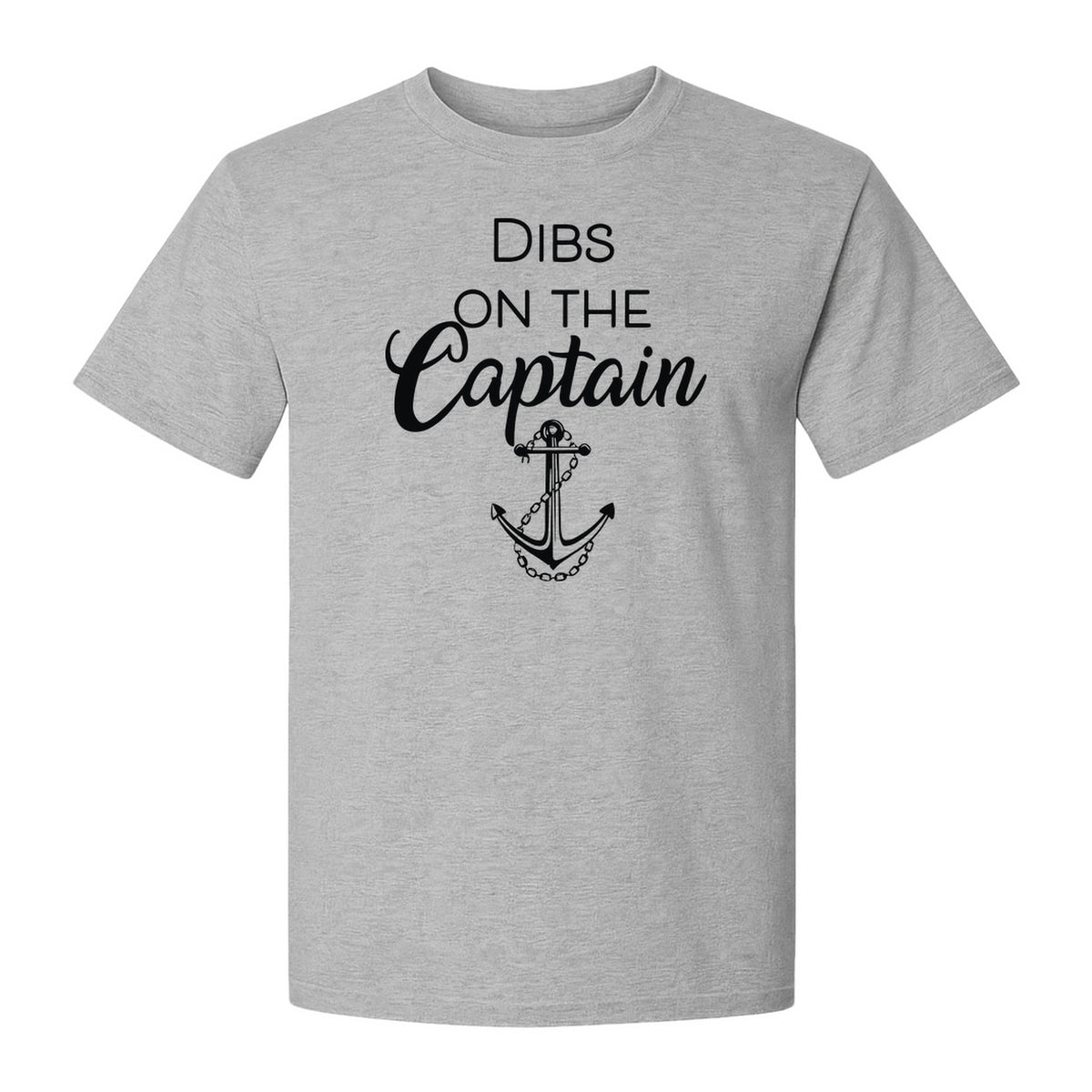 Dibs On The Captain T-Shirt, Anchor Design for Lake Vacations and Boating Humor