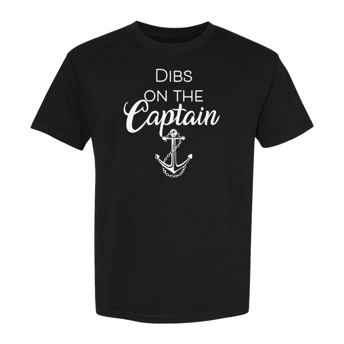 Dibs On The Captain T-Shirt, Anchor Design for Lake Vacations and Boating Humor