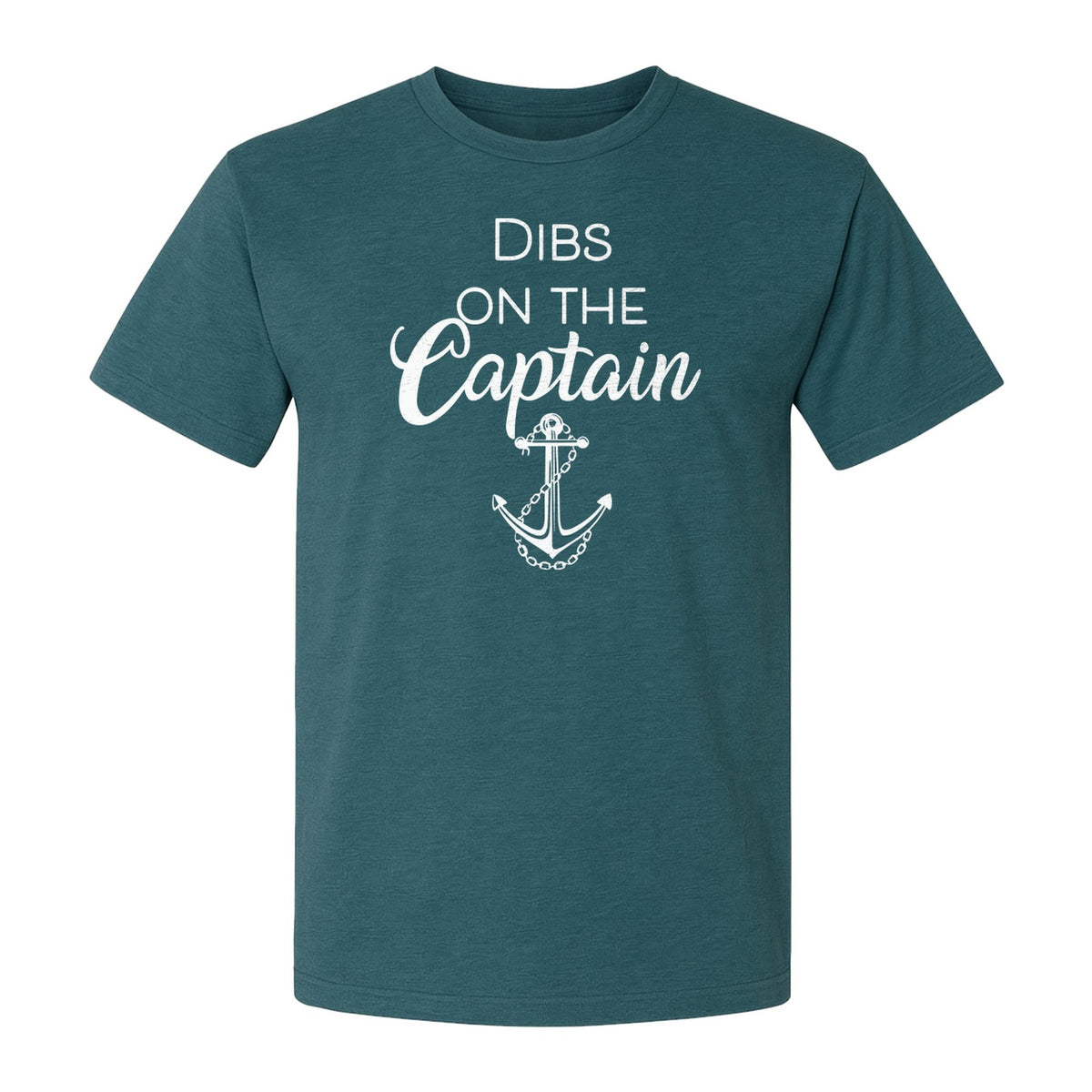 Dibs On The Captain T-Shirt, Anchor Design for Lake Vacations and Boating Humor