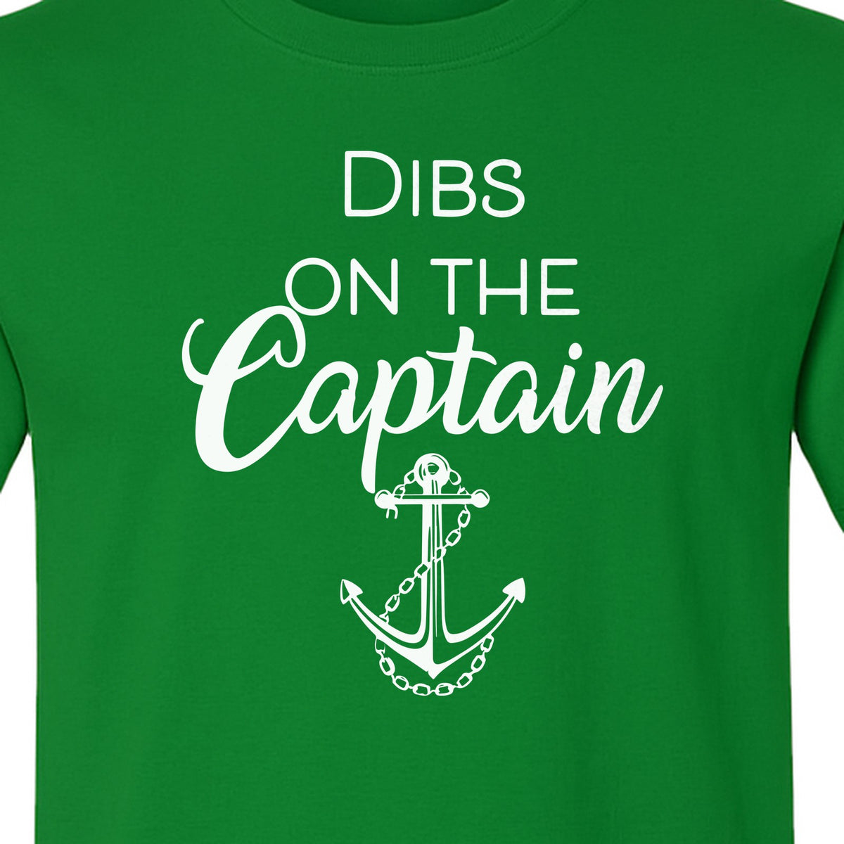 Dibs On The Captain T-Shirt, Anchor Design for Lake Vacations and Boating Humor