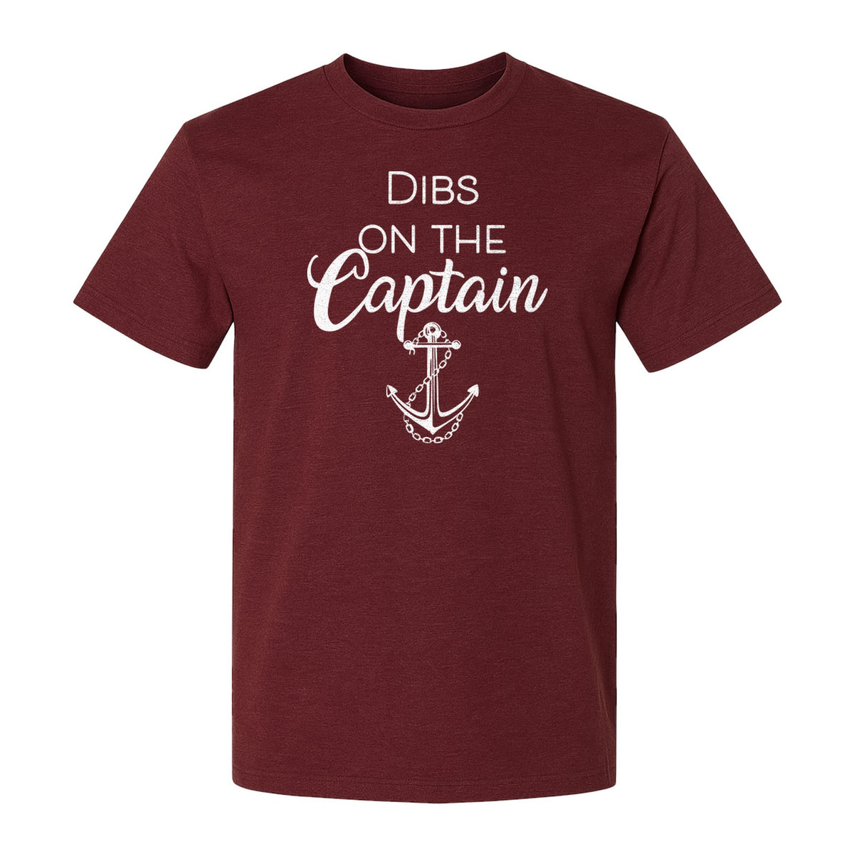 Dibs On The Captain T-Shirt, Anchor Design for Lake Vacations and Boating Humor