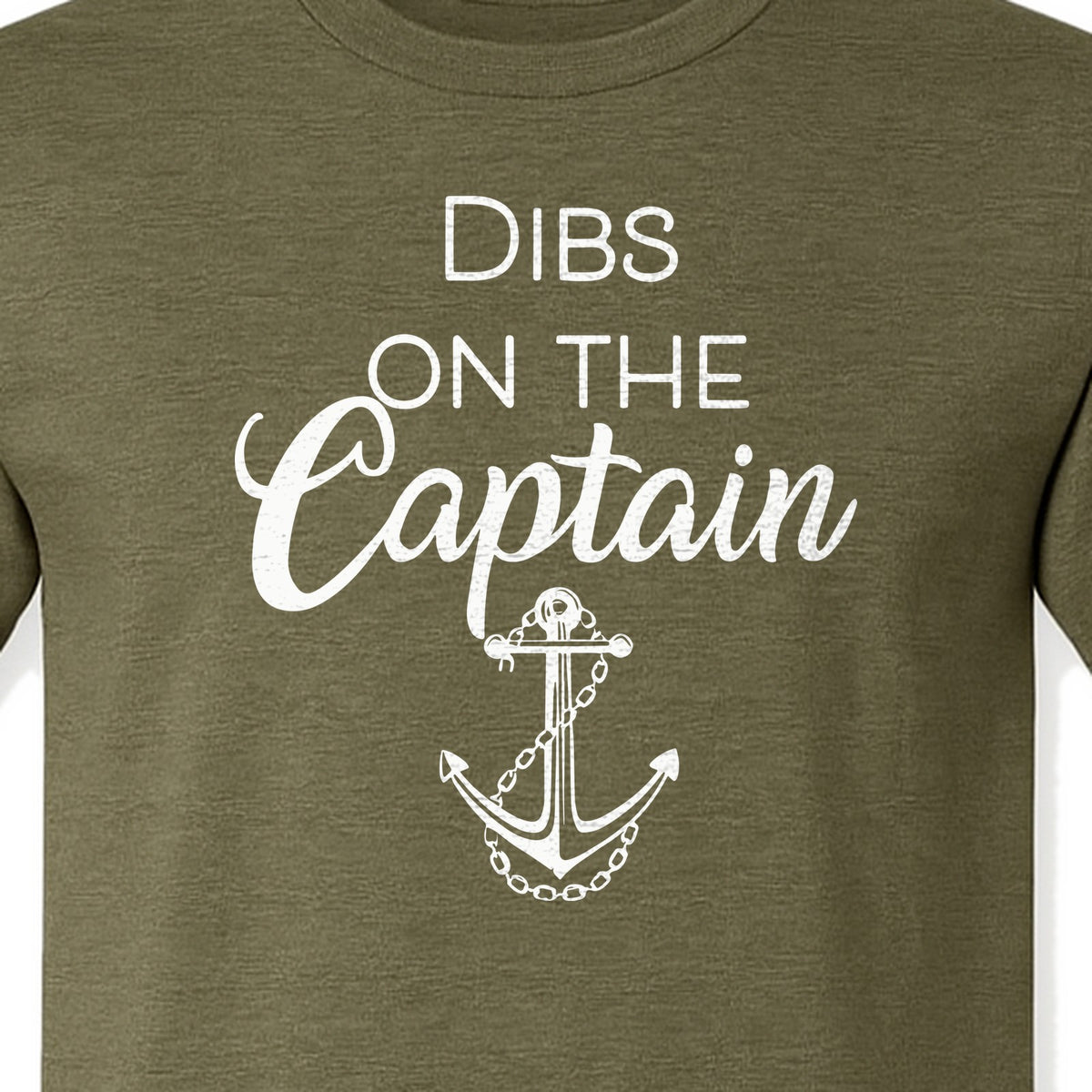 Dibs On The Captain T-Shirt, Anchor Design for Lake Vacations and Boating Humor