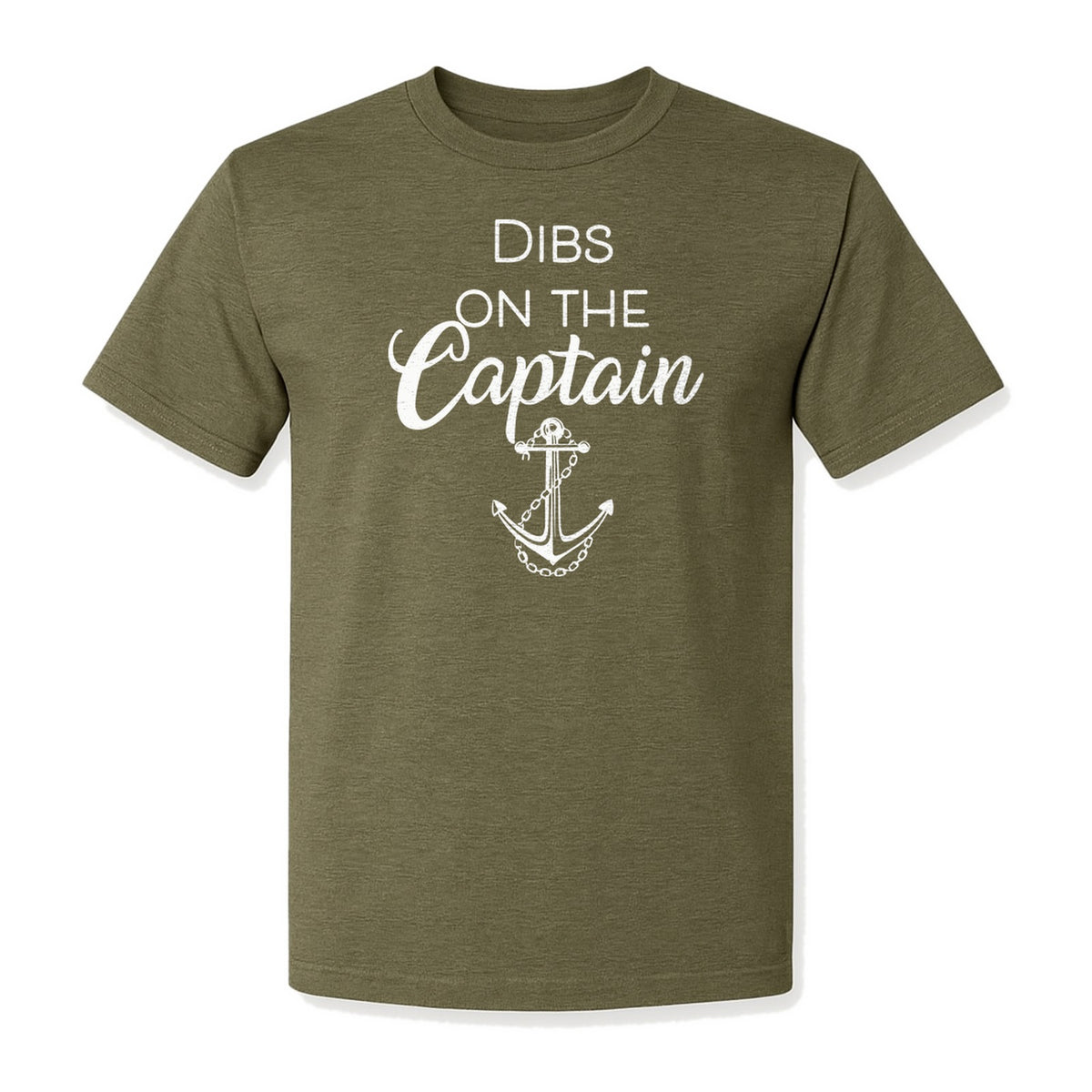 Dibs On The Captain T-Shirt, Anchor Design for Lake Vacations and Boating Humor