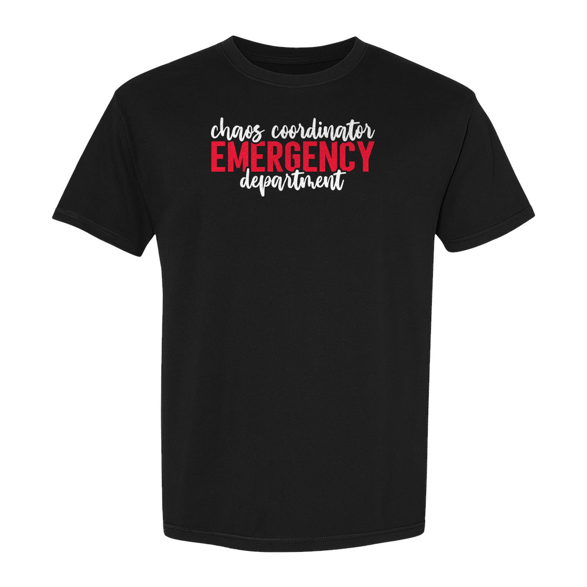 Emergency Department T-Shirt, Chaos Coordinator Nurse Gift for ER Staff and Nursing Students