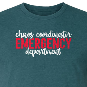 Emergency Department T-Shirt, Chaos Coordinator Nurse Gift for ER Staff and Nursing Students