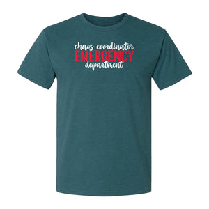 Emergency Department T-Shirt, Chaos Coordinator Nurse Gift for ER Staff and Nursing Students