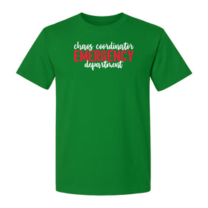 Emergency Department T-Shirt, Chaos Coordinator Nurse Gift for ER Staff and Nursing Students