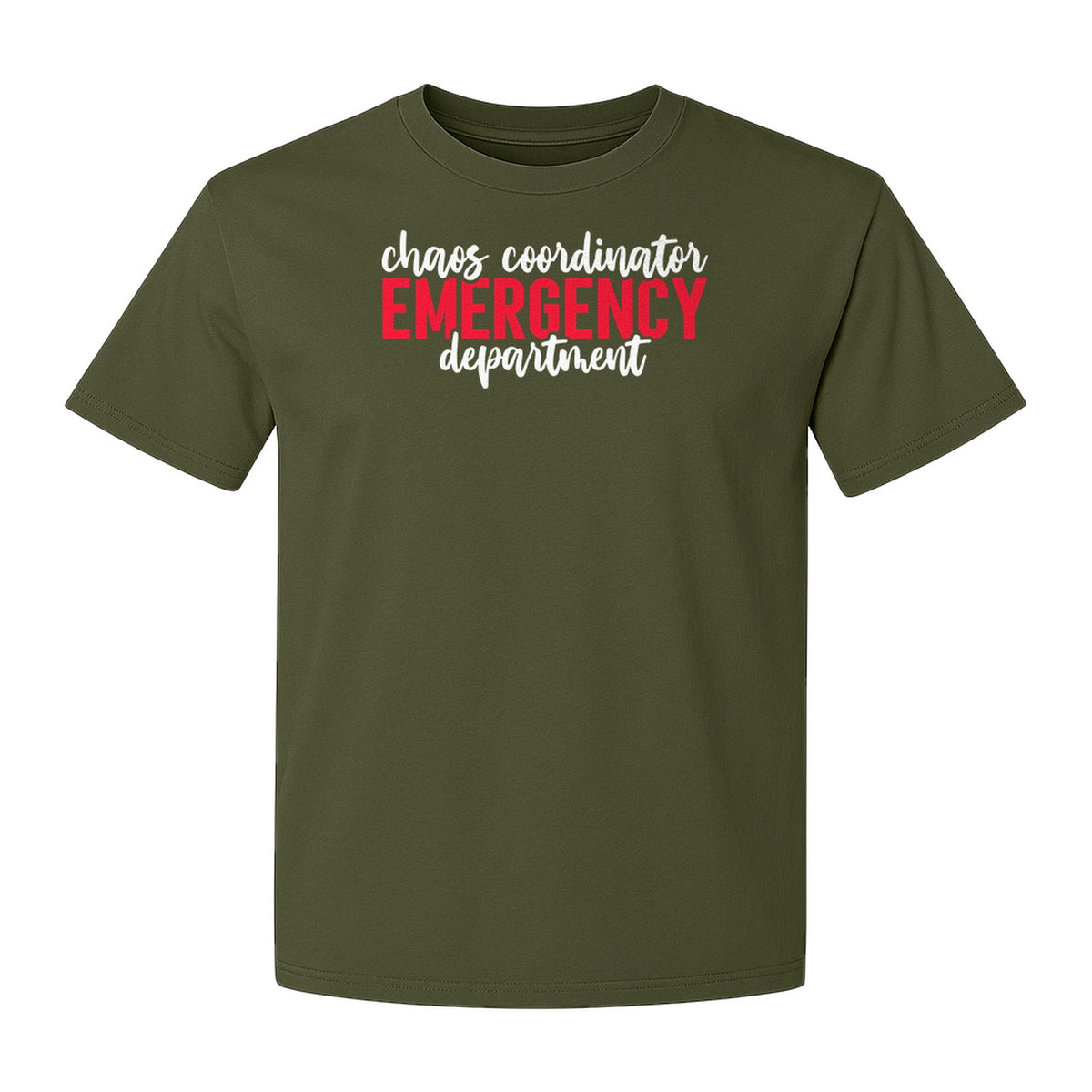 Emergency Department T-Shirt, Chaos Coordinator Nurse Gift for ER Staff and Nursing Students