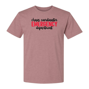 Emergency Department T-Shirt, Chaos Coordinator Nurse Gift for ER Staff and Nursing Students