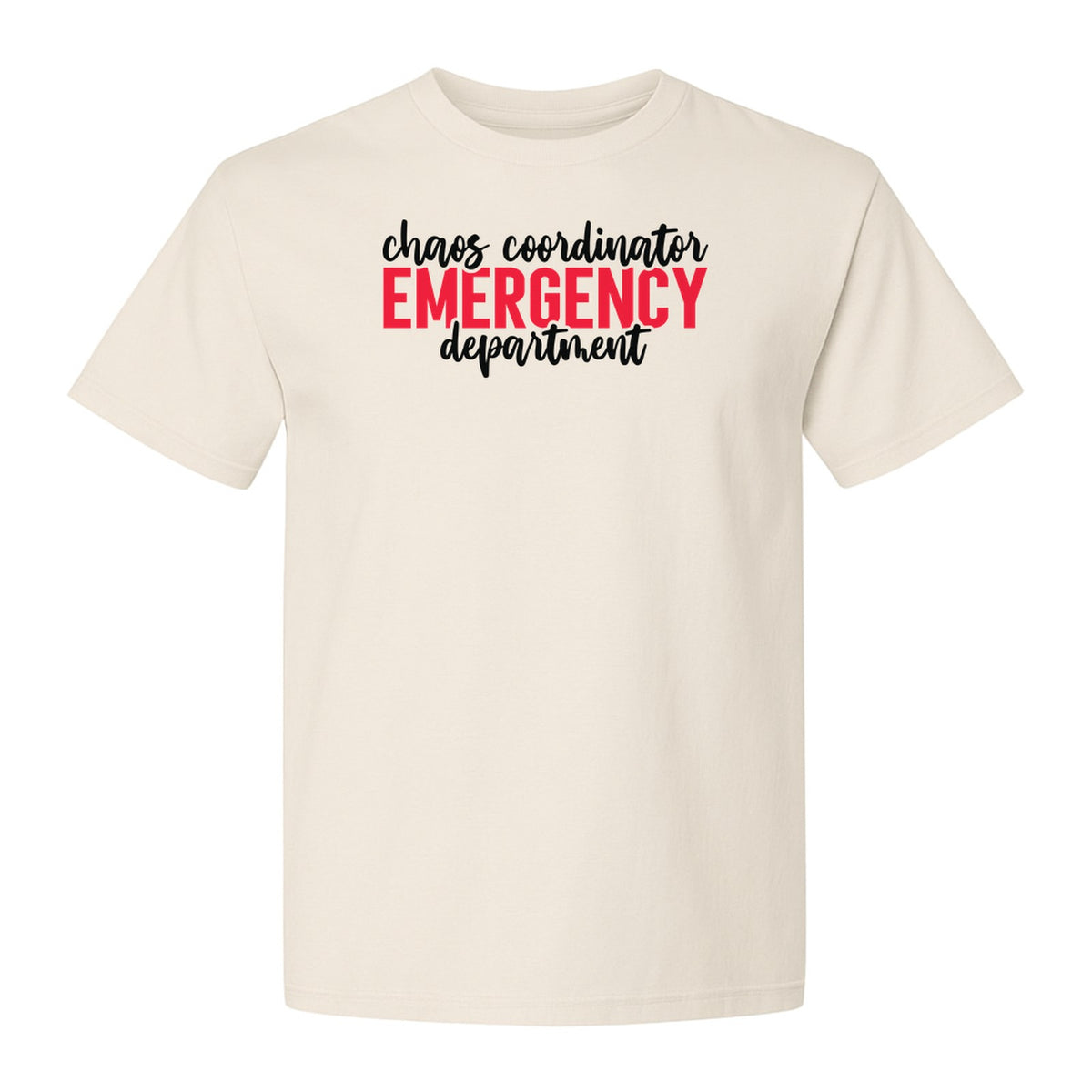 Emergency Department T-Shirt, Chaos Coordinator Nurse Gift for ER Staff and Nursing Students