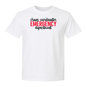 Emergency Department T-Shirt, Chaos Coordinator Nurse Gift for ER Staff and Nursing Students