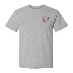 Nurse T-Shirt, Floral Stethoscope Pocket Print for Healthcare Workers and Nursing School Graduates