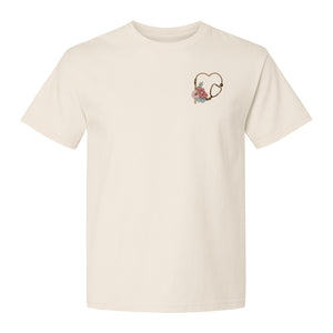 Nurse T-Shirt, Floral Stethoscope Pocket Print for Healthcare Workers and Nursing School Graduates